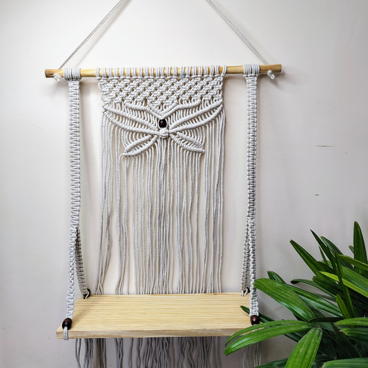 Macrame Wall Shelf Dragonfly